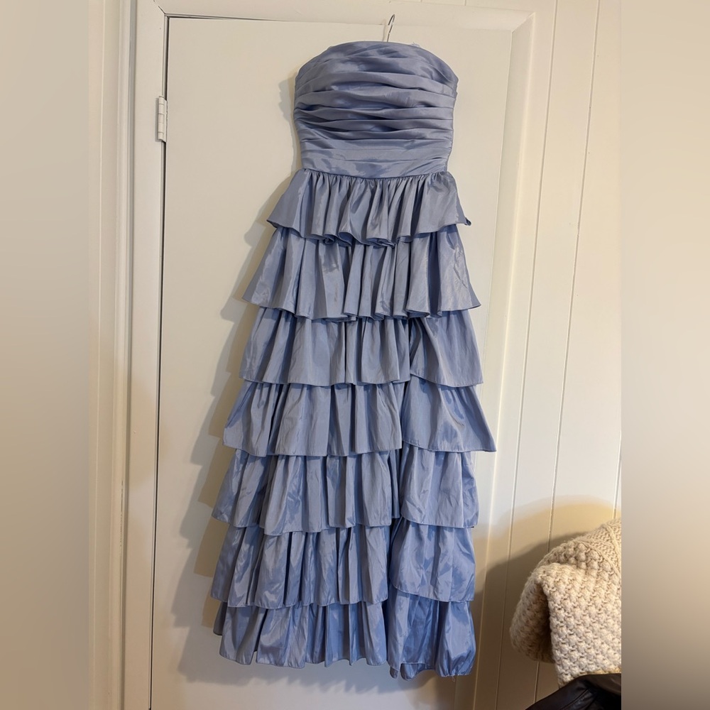 Stacees Chic Lavender Tiered Prom Dress